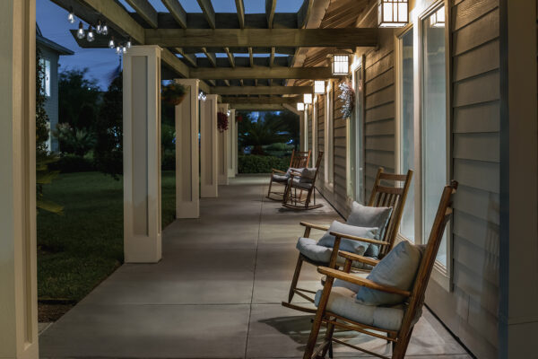 Houston Retirement Community Holly Hall Apartments Backyard.